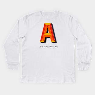 A initial Kids Long Sleeve T-Shirt